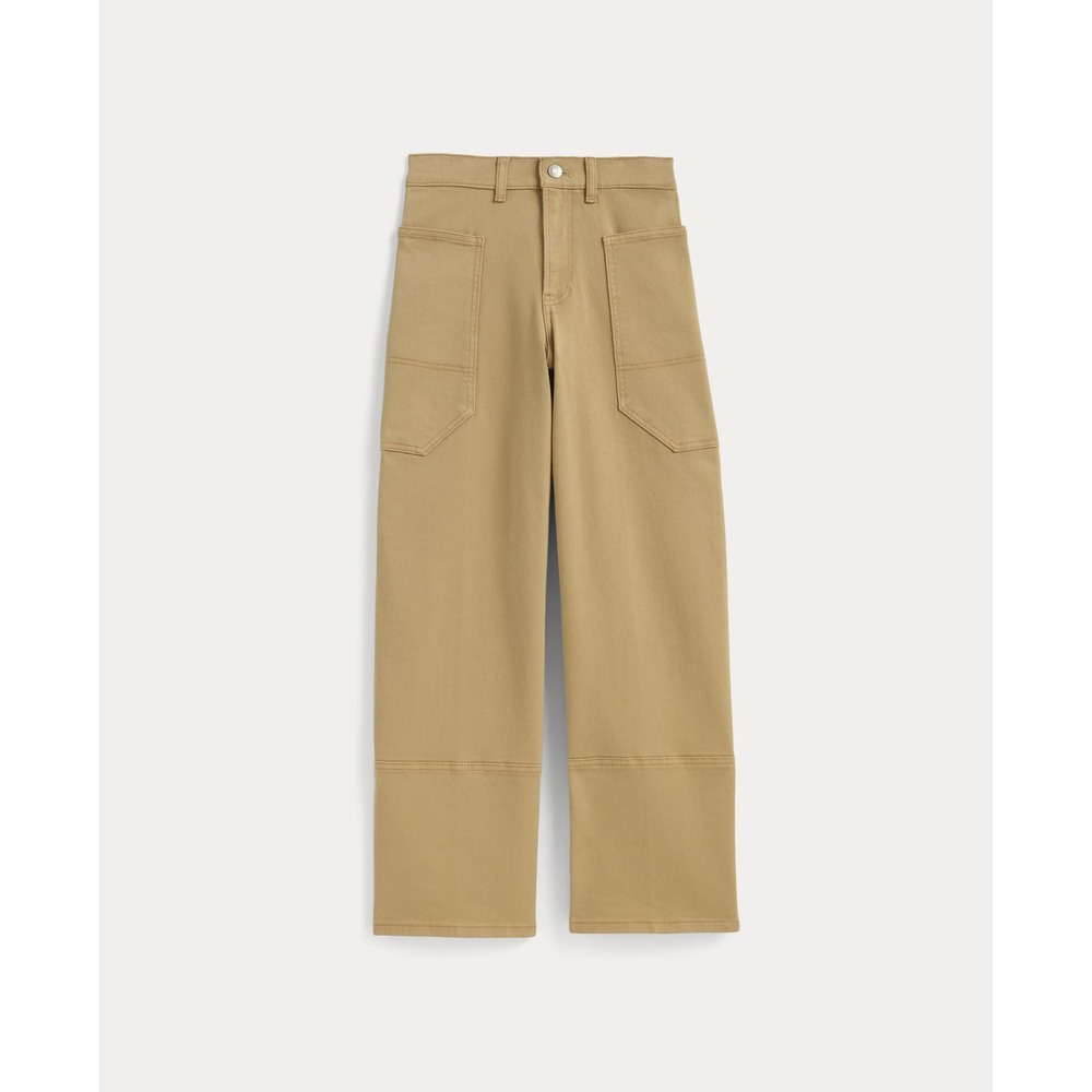 Everlane Women's Utility Gardener Pant in Classic Khaki, Size 26, Cotton/Twill